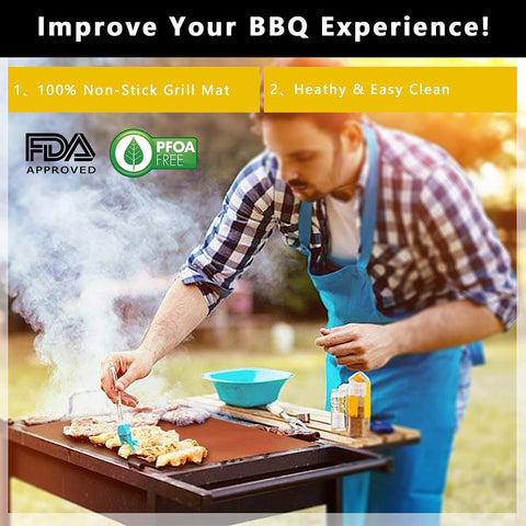 BBQ GRILL MAT (PACK OF 2) - Prime Gift Ideas